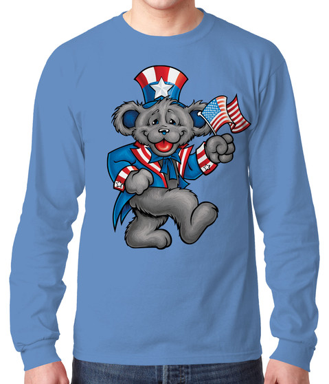 liquid blue Wave That Flag Long Sleeve T-Shirt