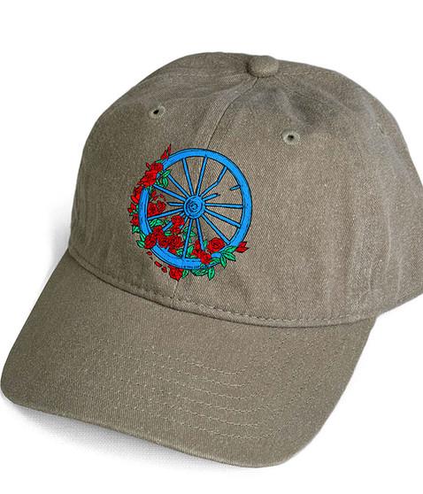 Liquid Blue Wheel And Roses Hat