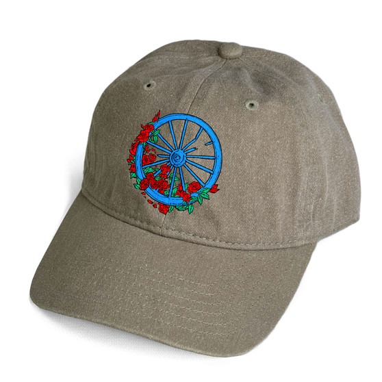 liquid blue Wheel and Roses Hat