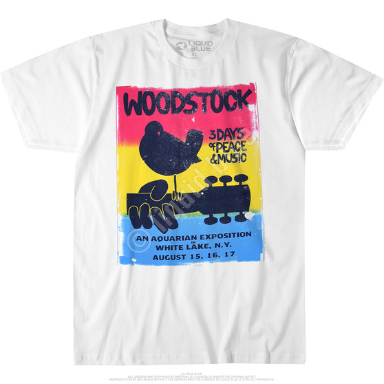 Liquid Blue White Lake White Athletic T-Shirt