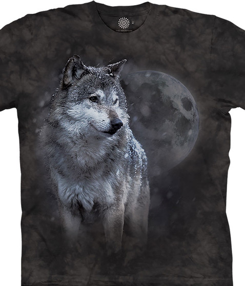 liquid blue Winter Eve Wolf Kids' T-Shirt