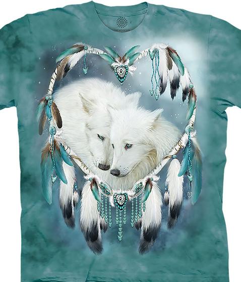 liquid blue Wolf Heart Classic Cotton T-Shirt