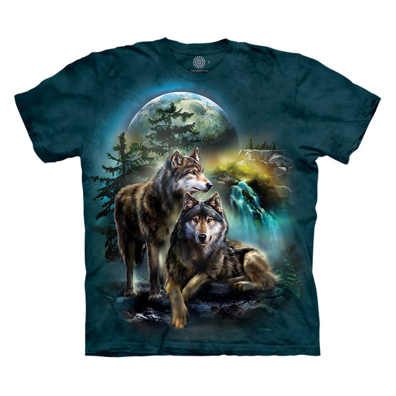 Liquid Blue Wolf Lookout Classic Cotton T-Shirt