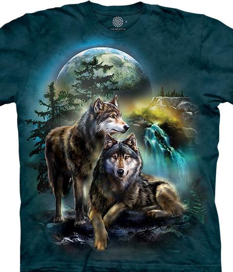 liquid blue Wolf Lookout Classic Cotton T-Shirt