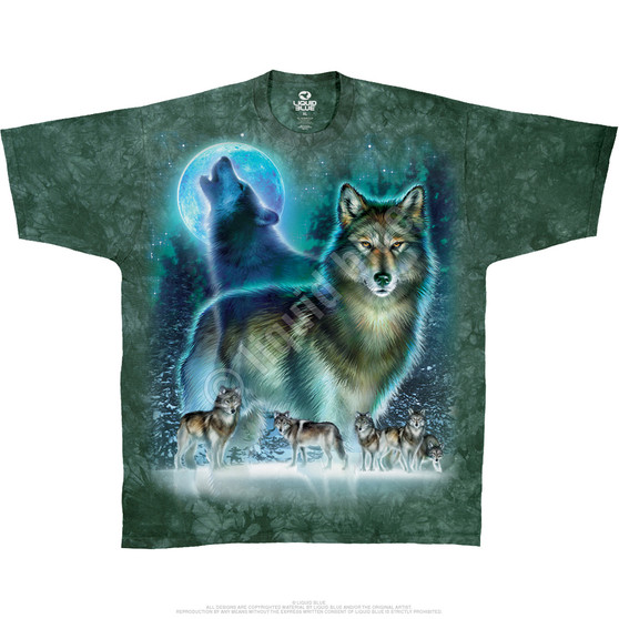 Liquid Blue Wolf Moon Tie-Dye T-Shirt