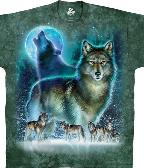 liquid blue Wolf Moon Tie-Dye T-Shirt