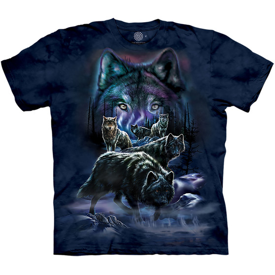 Liquid Blue Wolf Pack Classic Cotton T-Shirt