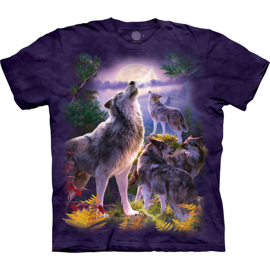 Liquid Blue Wolfpack Moon Classic Cotton T-Shirt