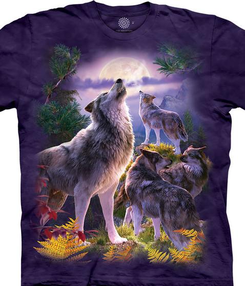 liquid blue Wolfpack Moon Classic Cotton T-Shirt
