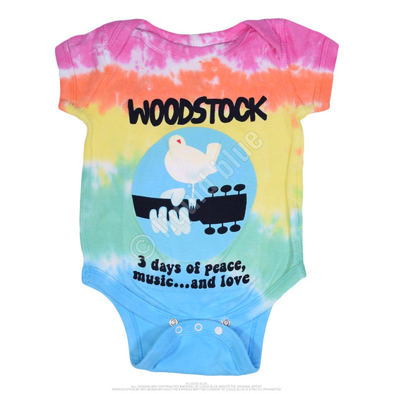 Liquid Blue Woodstock Banded Tie-Dye Onesie