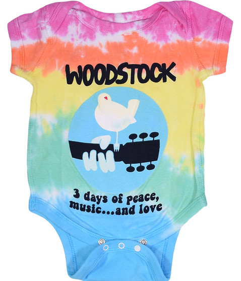 liquid blue Woodstock Banded Tie-Dye Onesie