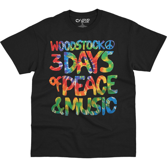 Liquid Blue Woodstock Black T-Shirt
