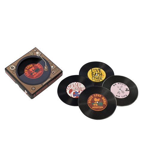 liquid blue Woodstock Coaster Set