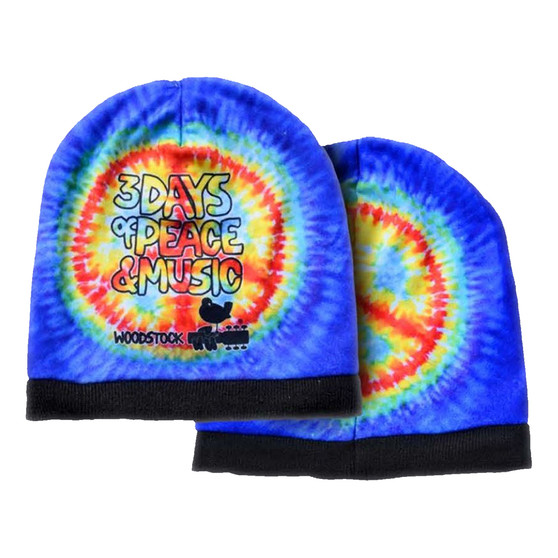 Liquid Blue Woodstock Peace Tie-Dye Beanie