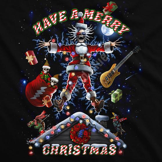 Liquid Blue Xmas Shocker Black T-Shirt