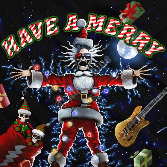 Liquid Blue Xmas Shocker Black T-Shirt