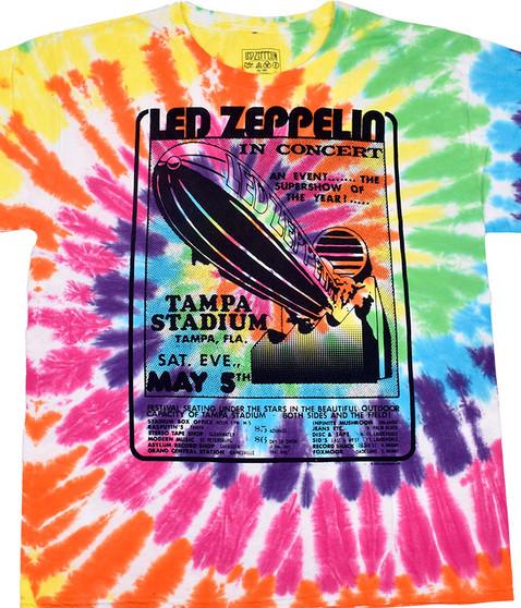 liquid blue Zeppelin Tampa Spiral Tie-Dye T-Shirt