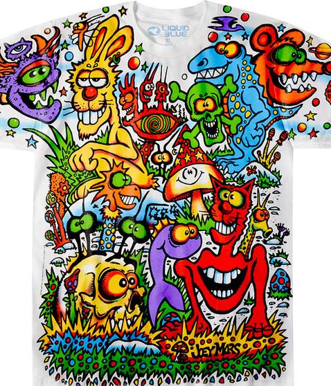 liquid blue Zidzoii Joey Mars White T-Shirt