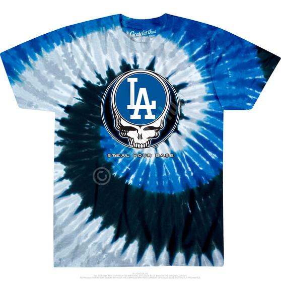 Liquid Blue Los Angeles Dodgers Steal Your Base Tie-Dye T-Shirt