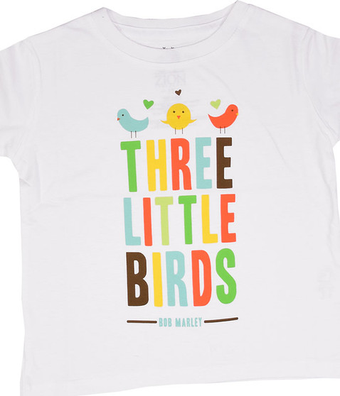 liquid blue Marley Bird Hearts Toddler White T-Shirt