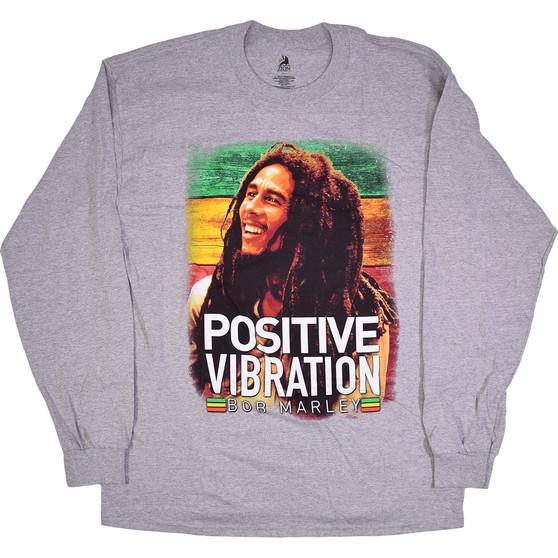 Liquid Blue Marley Positive Vibrations Heather Grey Long Sleeve T-Shirt