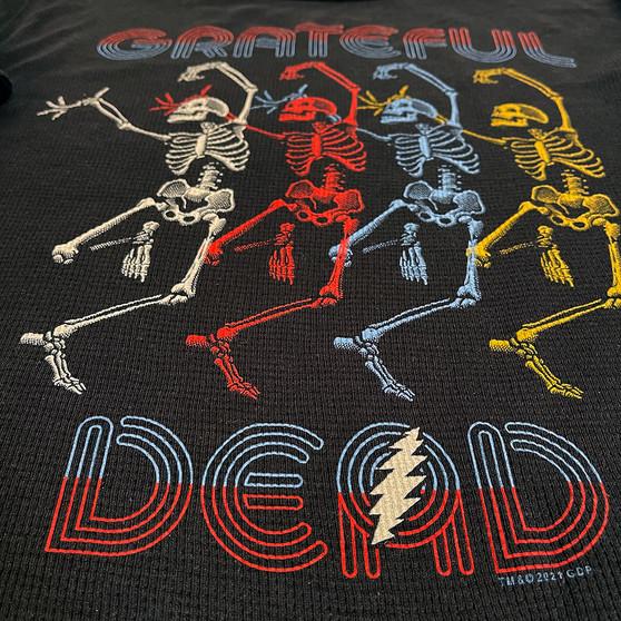 Liquid Blue Marquee Dead Thermal Long Sleeve Black T-Shirt