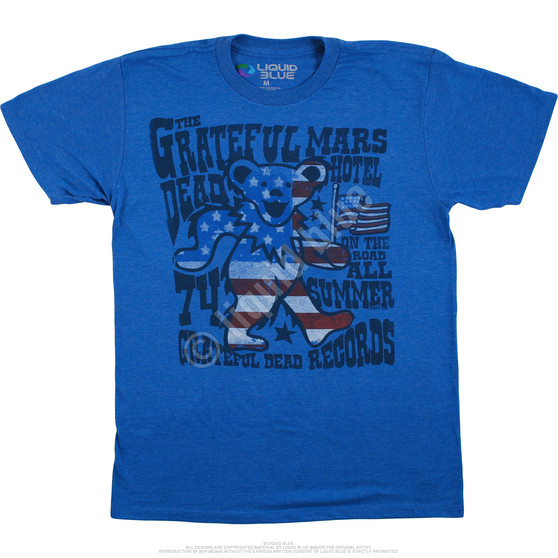 Liquid Blue Mars Hotel Blue Heather Poly-Cotton T-Shirt