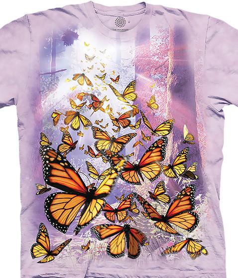 liquid blue Monarch Butterflies Classic Cotton T-Shirt