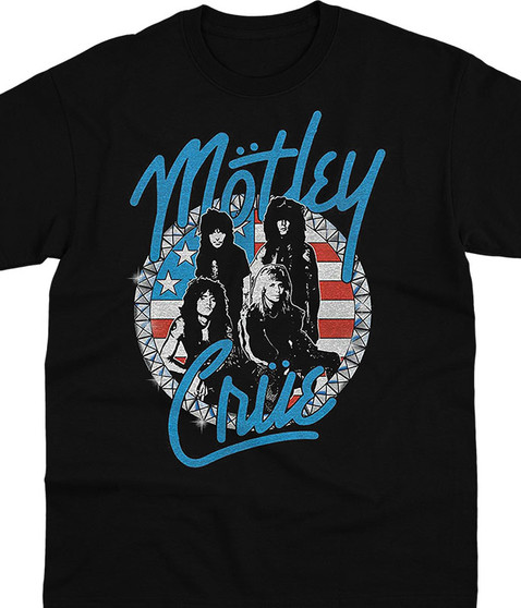 liquid blue Motley Crue Vintage Girls Studs Black T-Shirt