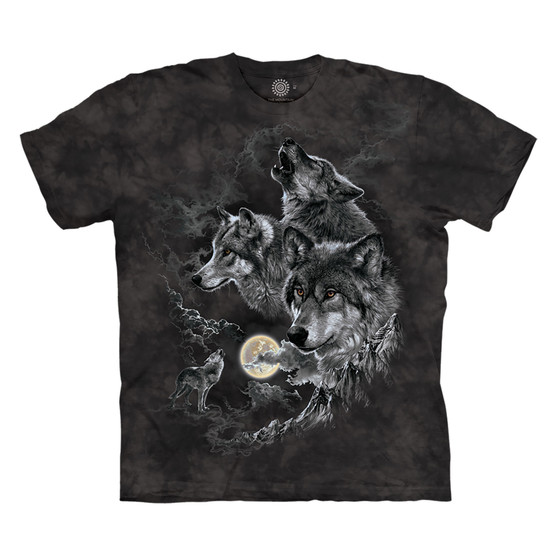 Liquid Blue Mountain Trio Moon Classic Cotton T-Shirt