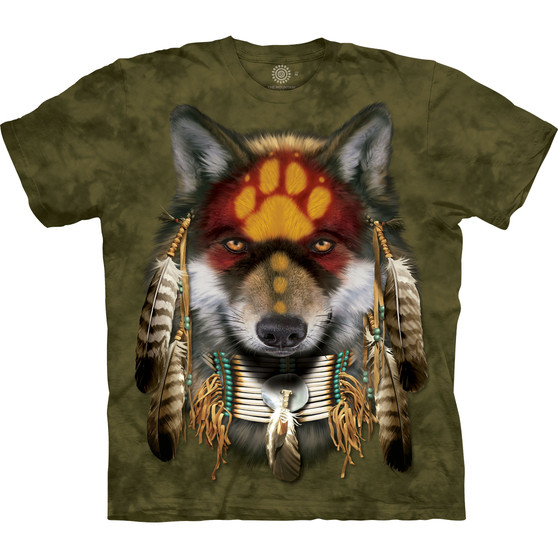 Liquid Blue Native Wolf Spirit Classic Cotton T-Shirt
