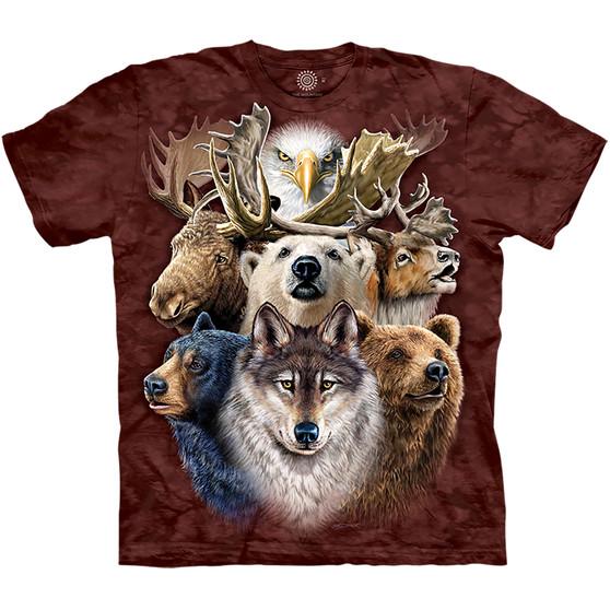 Liquid Blue Northern Wildlife Collage Classic Cotton T-Shirt