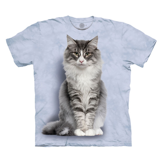 Liquid Blue Norwegian Forest Cat Classic Cotton T-Shirt