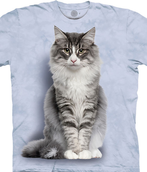 liquid blue Norwegian Forest Cat Classic Cotton T-Shirt