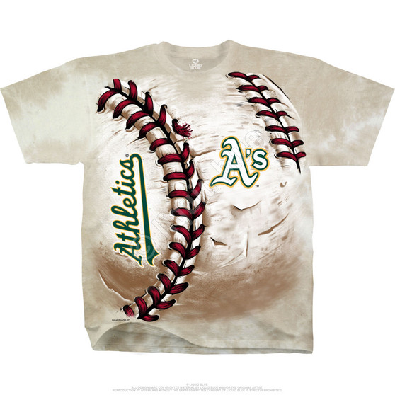 Liquid Blue Oakland Athletics Hardball Tie-Dye T-Shirt