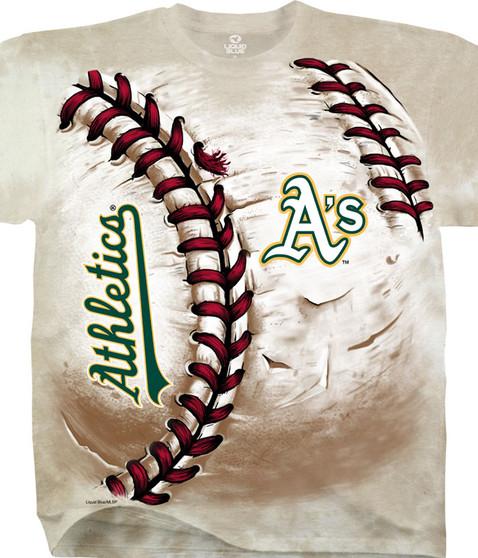 liquid blue Oakland Athletics Hardball Tie-Dye T-Shirt