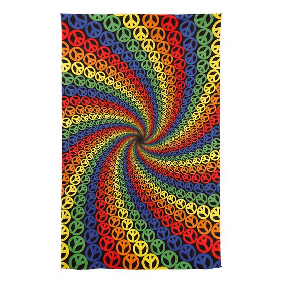 Liquid Blue Peace Sign 3D Tapestry (Clearance 50% OFF)