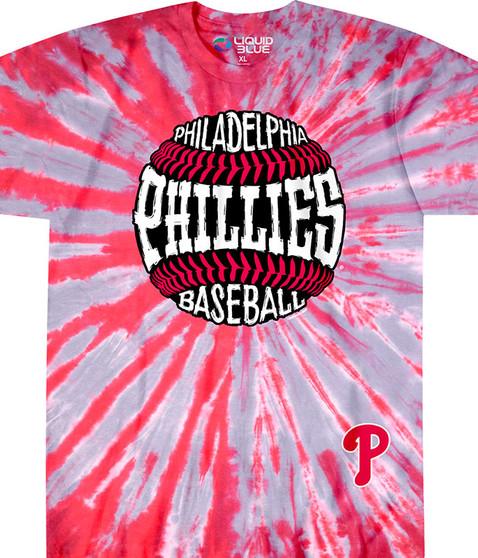 liquid blue Philadelphia Phillies Burst Tie-Dye T-Shirt