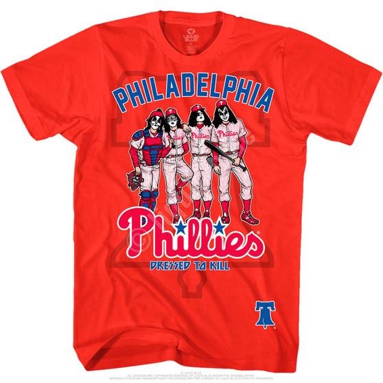 Liquid Blue Philadelphia Phillies Dressed To Kill Red T-Shirt