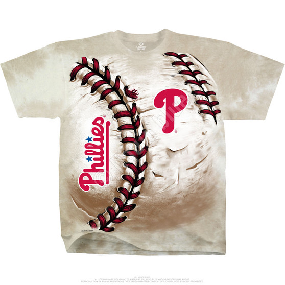 Liquid Blue Philadelphia Phillies Hardball Tie-Dye T-Shirt