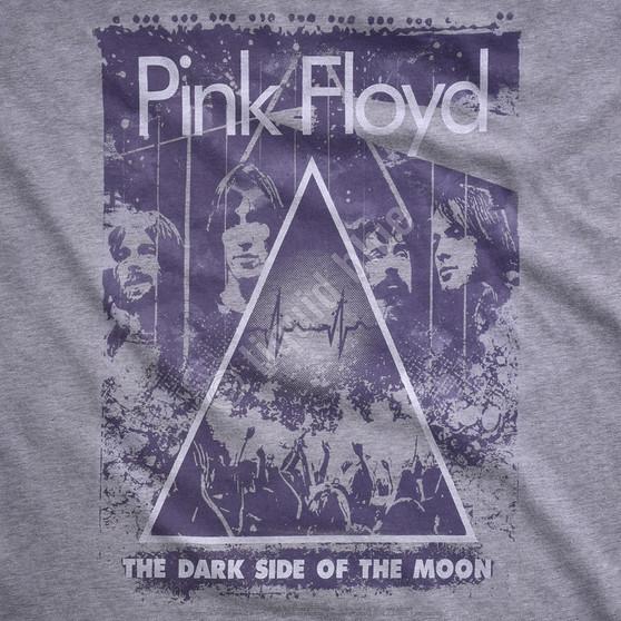Liquid Blue Pink Floyd Live Heather Grey Poly-Cotton T-Shirt