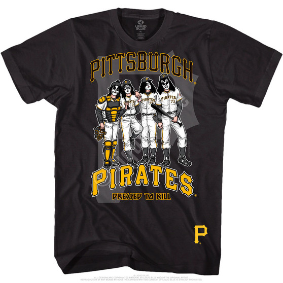 Liquid Blue Pittsburgh Pirates Dressed To Kill Black T-Shirt
