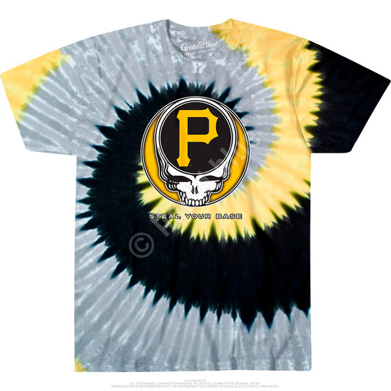 Liquid Blue Pittsburgh Pirates Steal Your Base Tie-Dye T-Shirt