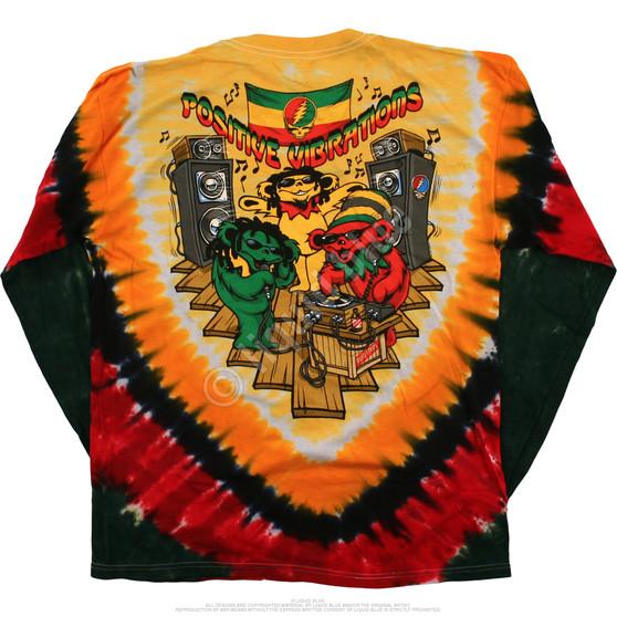 Liquid Blue Positive Vibrations Tie-Dye Long Sleeve T-Shirt