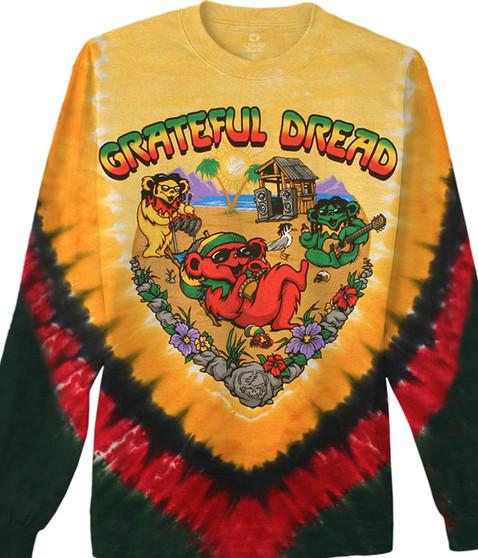 liquid blue Positive Vibrations Tie-Dye Long Sleeve T-Shirt