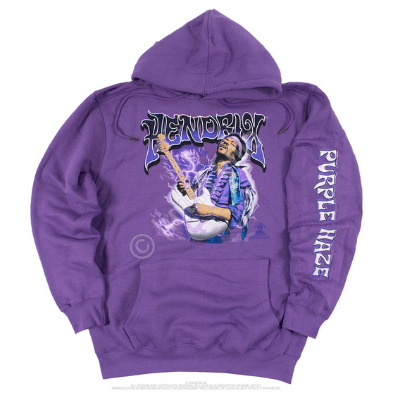 Liquid Blue Purple Haze Purple Sleeve Printed Hoodie