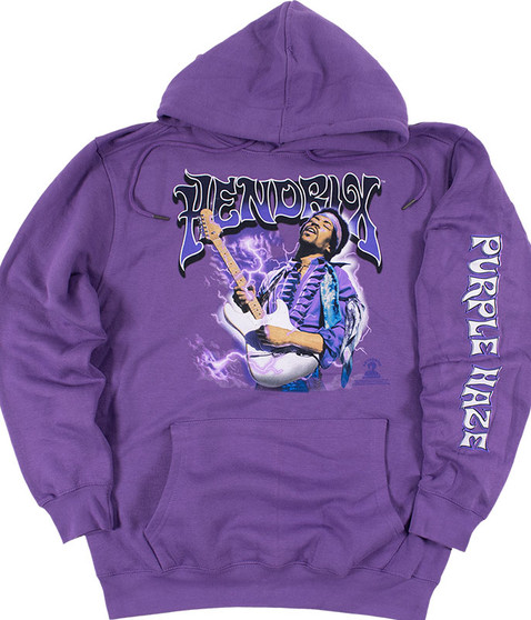 liquid blue Purple Haze Purple Sleeve Printed Hoodie