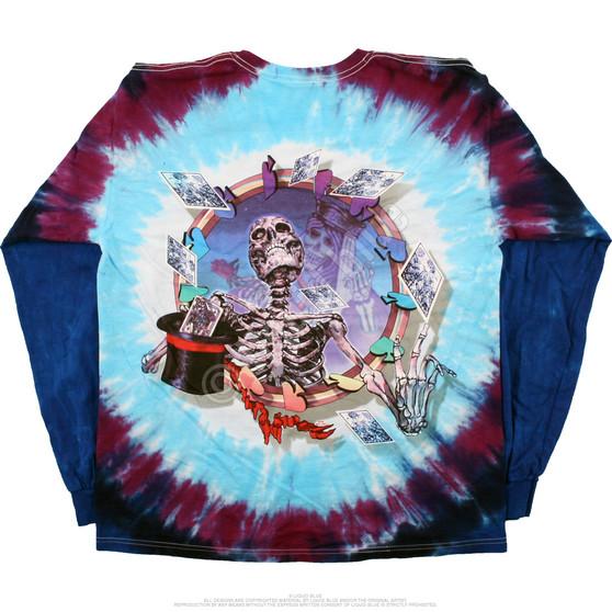 Liquid Blue Queen Of Spades Tie-Dye Long Sleeve T-Shirt