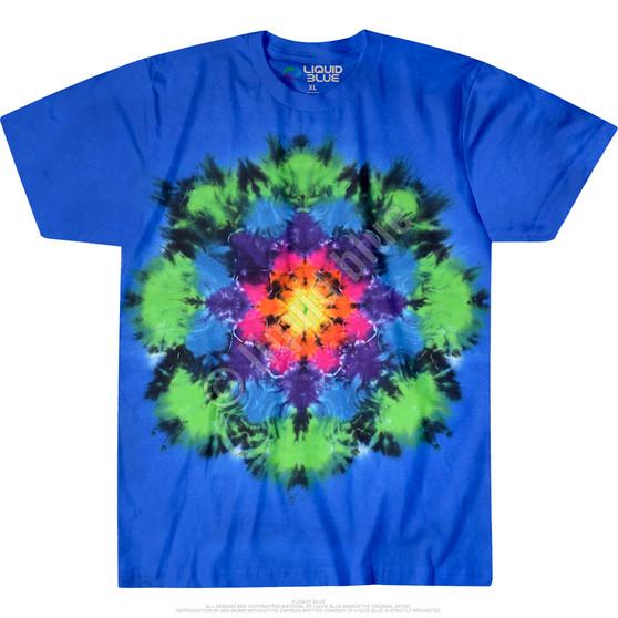 Liquid Blue Rainbow Mandala Unprinted Tie-Dye T-Shirt