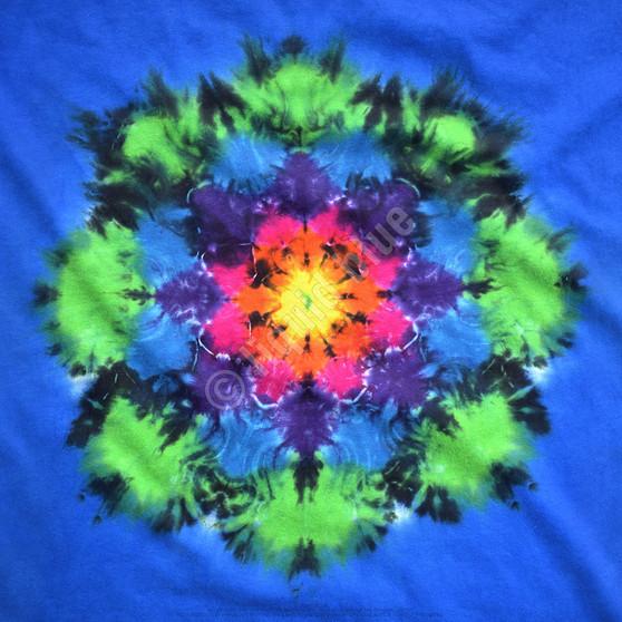 Liquid Blue Rainbow Mandala Unprinted Tie-Dye T-Shirt